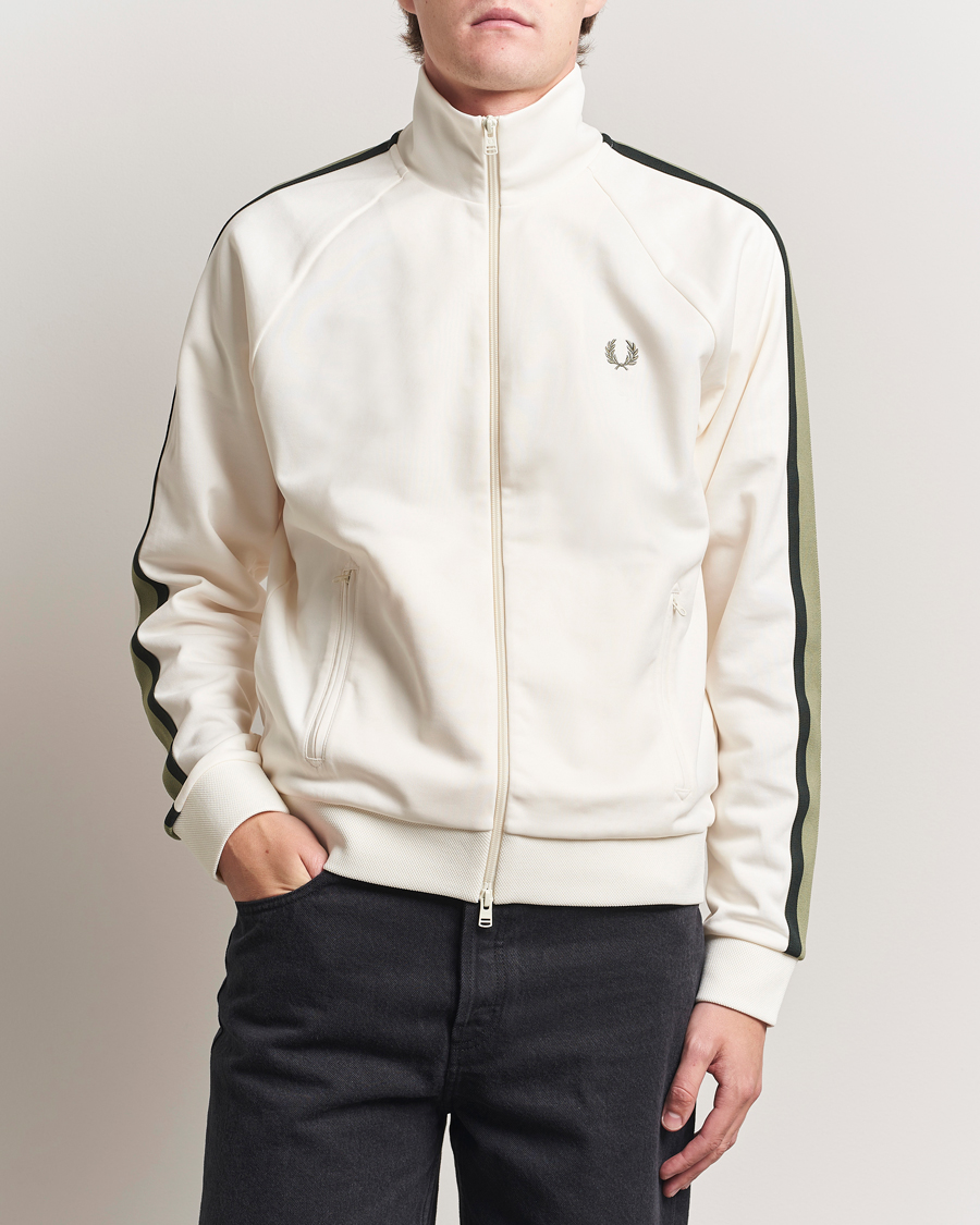Herren | Pullover | Fred Perry | Two Colored Taped Track Jacket Light Ecru