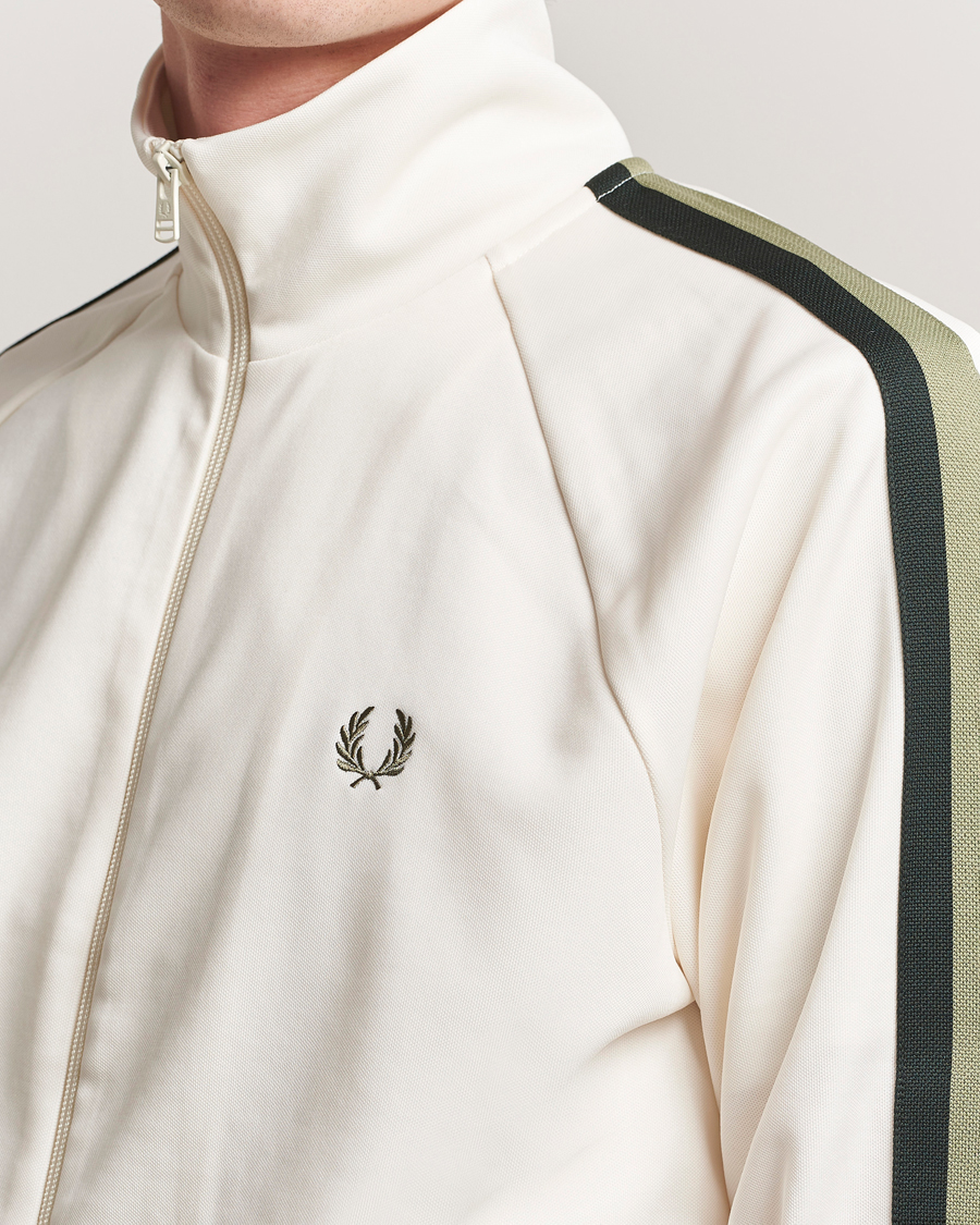 Herren | Pullover | Fred Perry | Two Colored Taped Track Jacket Light Ecru