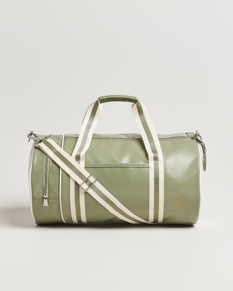 Herren | Taschen | Fred Perry | Classic Barrel Bag Olive Mint/White