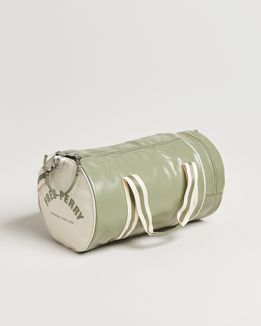 Herren | Taschen | Fred Perry | Classic Barrel Bag Olive Mint/White