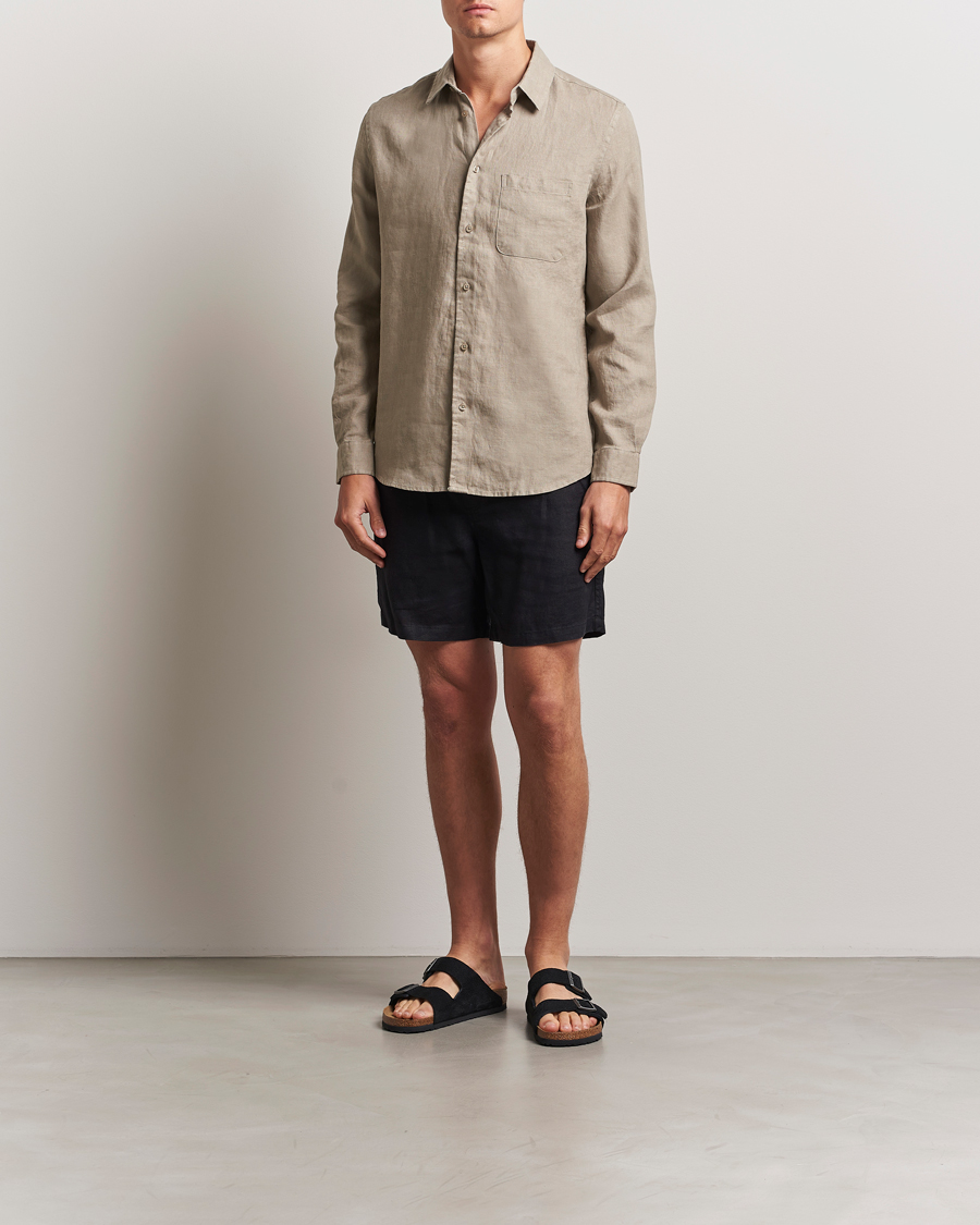 Herren | Hemden | Samsøe Samsøe | Liam Linen Shirt Greige