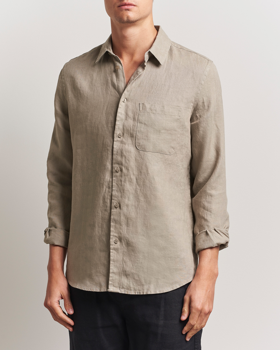 Herren | Hemden | Samsøe Samsøe | Liam Linen Shirt Greige
