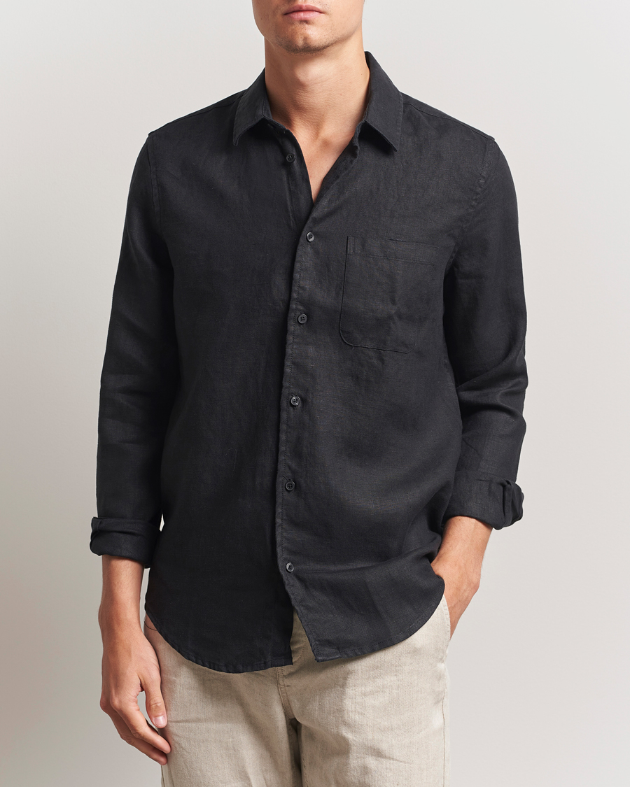Herren | Hemden | Samsøe Samsøe | Liam Linen Shirt Black
