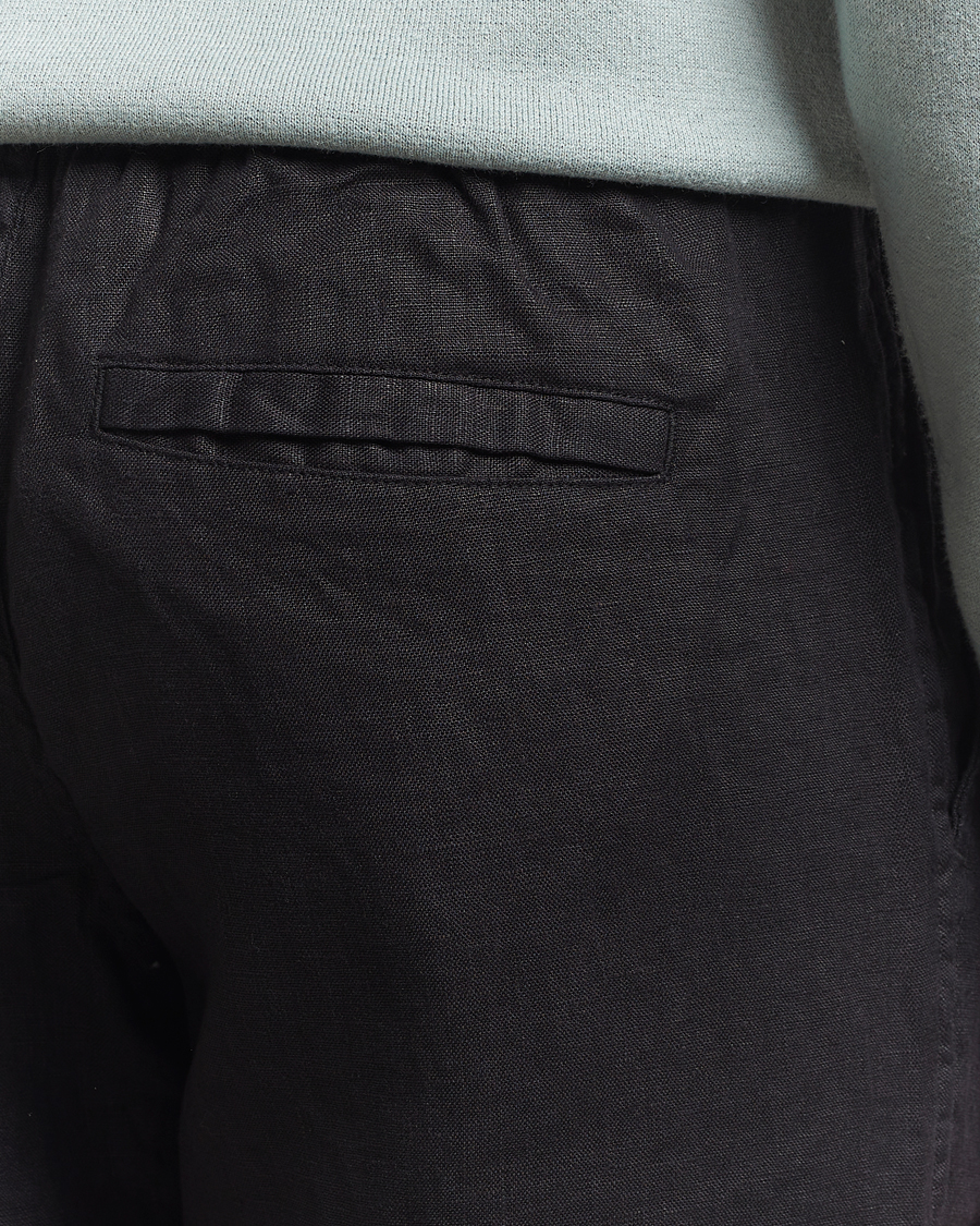 Herren | Hosen | Samsøe Samsøe | Jabari Linen Drawstring Trousers Black