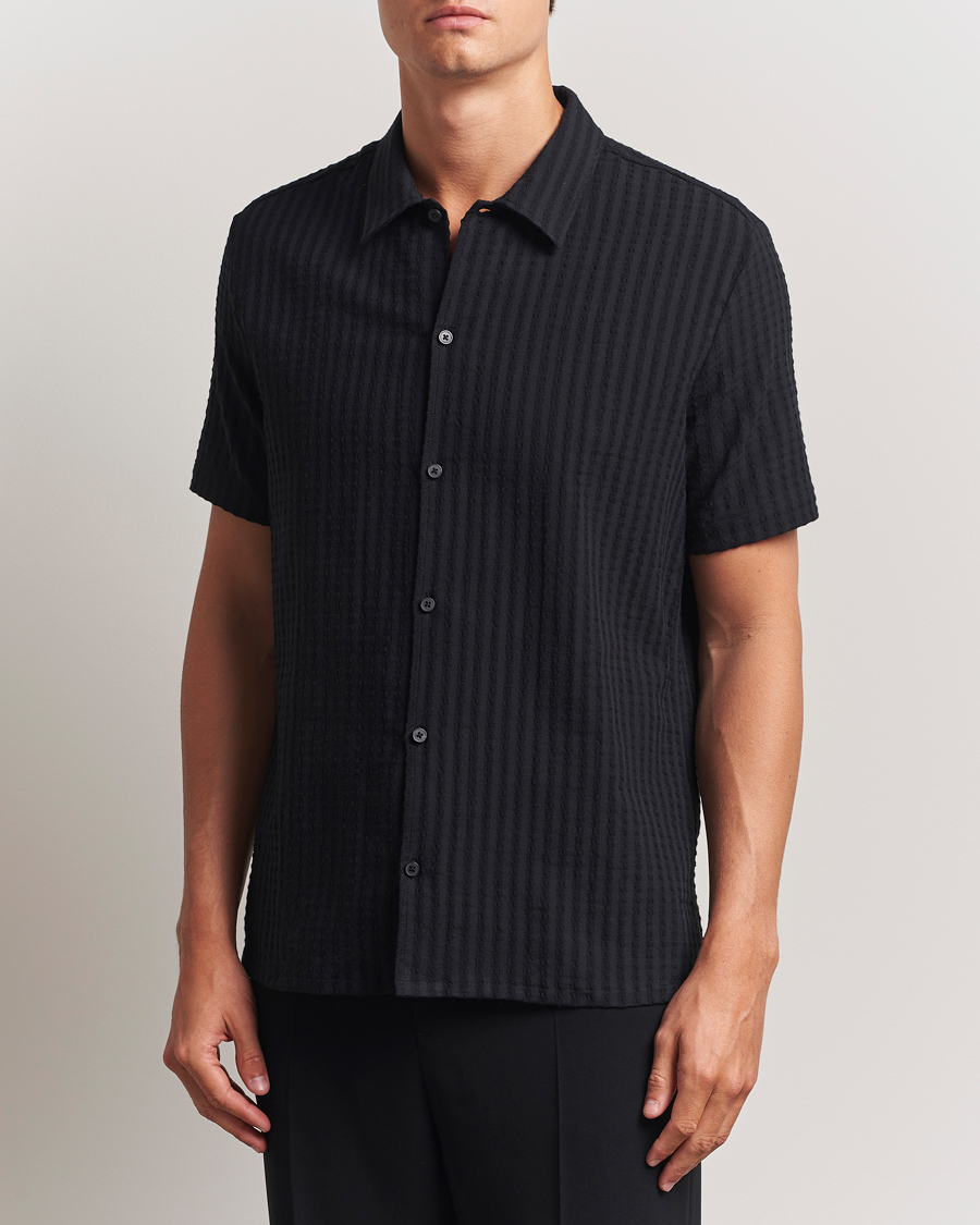 Herren | Hemden | Samsøe Samsøe | Avan Structured Short Sleeve Shirt Black