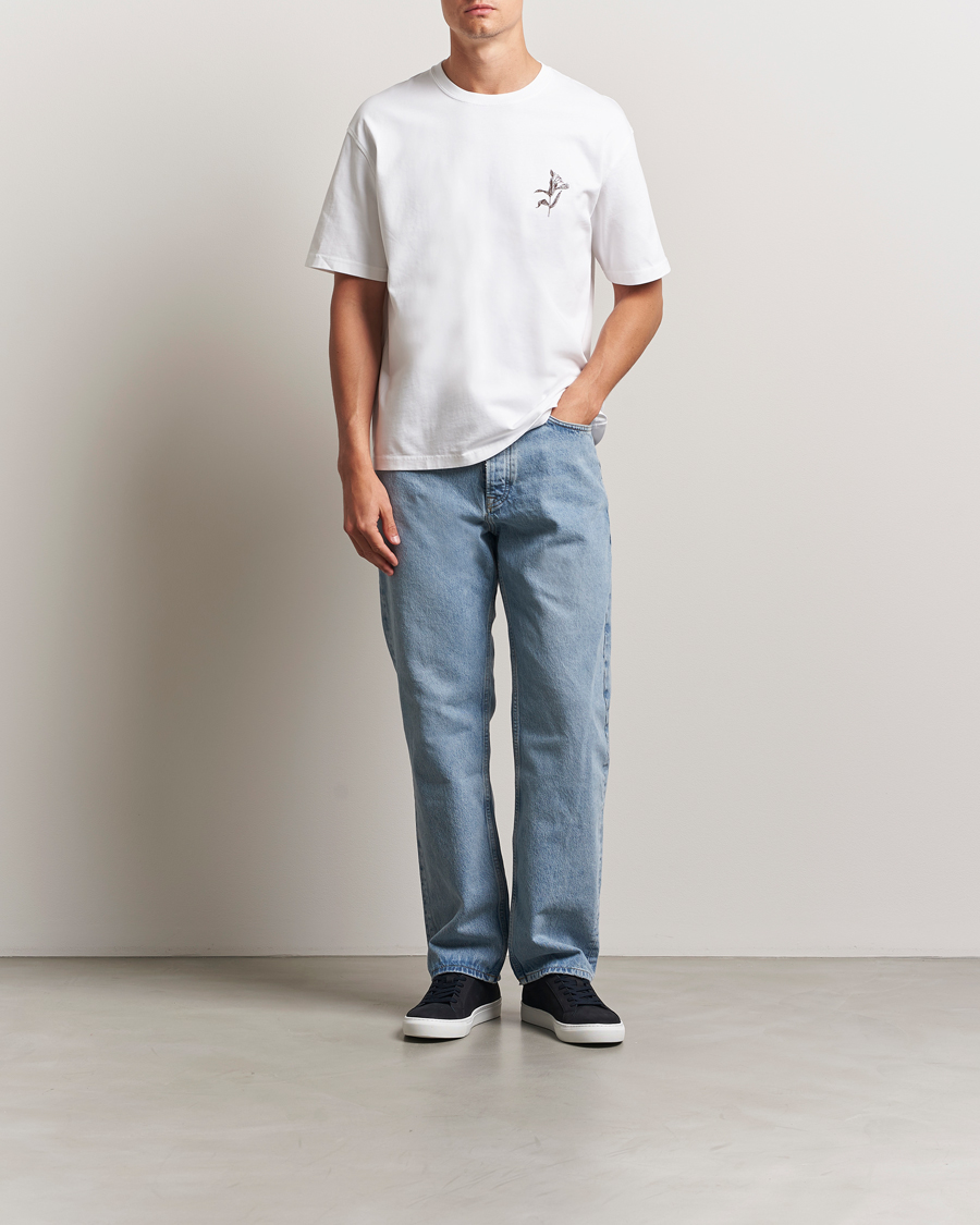 Herren | T-Shirts | Samsøe Samsøe | Printed Lily Crew Neck T-Shirt White