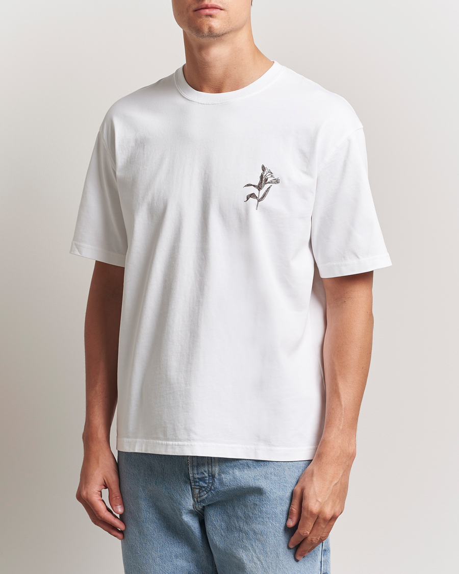 Herren | T-Shirts | Samsøe Samsøe | Printed Lily Crew Neck T-Shirt White