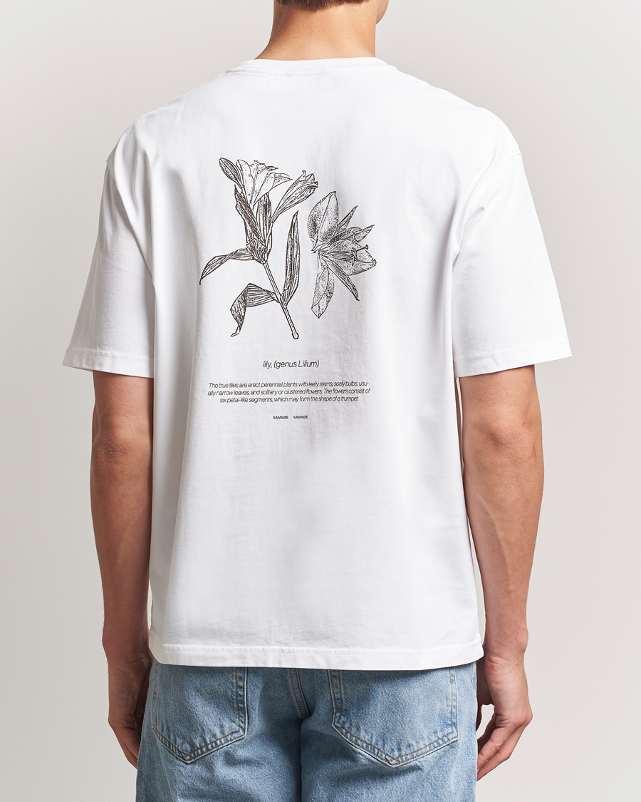 Herren | T-Shirts | Samsøe Samsøe | Printed Lily Crew Neck T-Shirt White