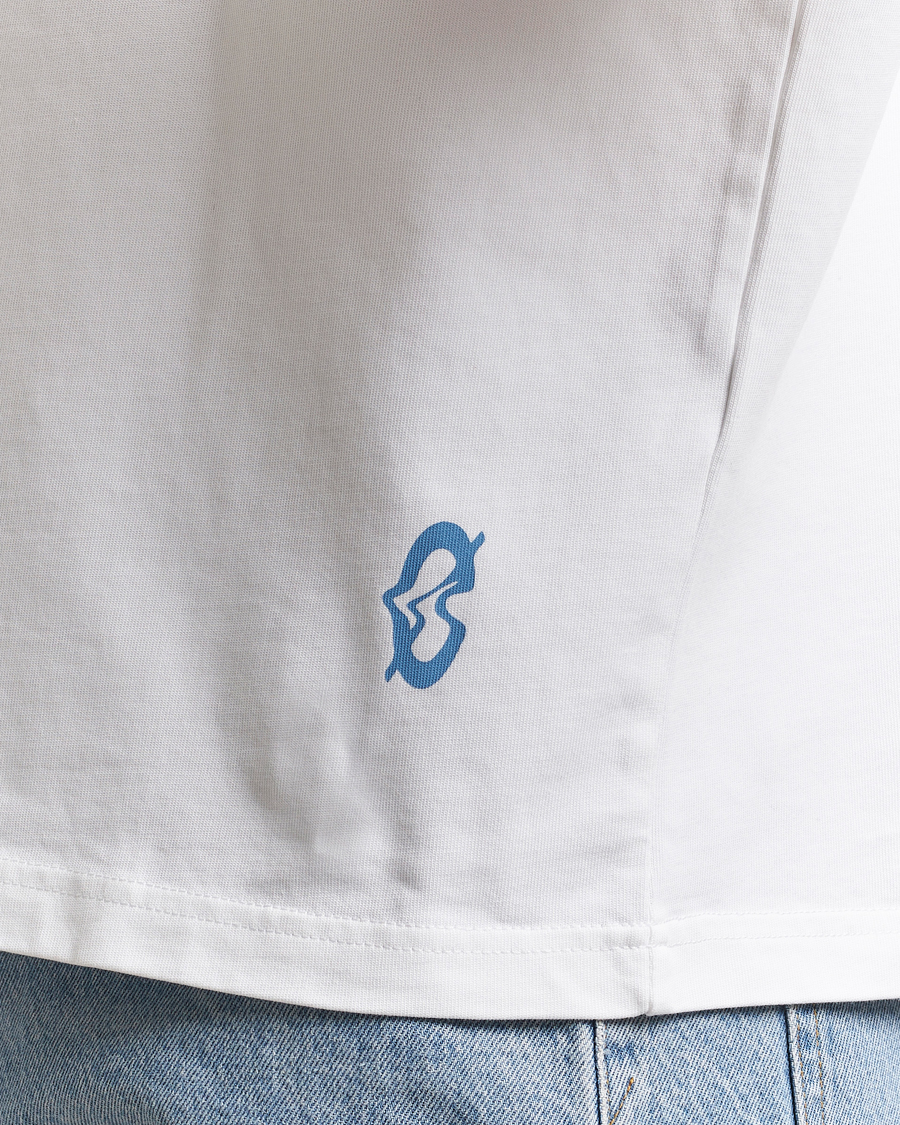 Herren | T-Shirts | Samsøe Samsøe | Printed Swirl Crew Neck T-Shirt White