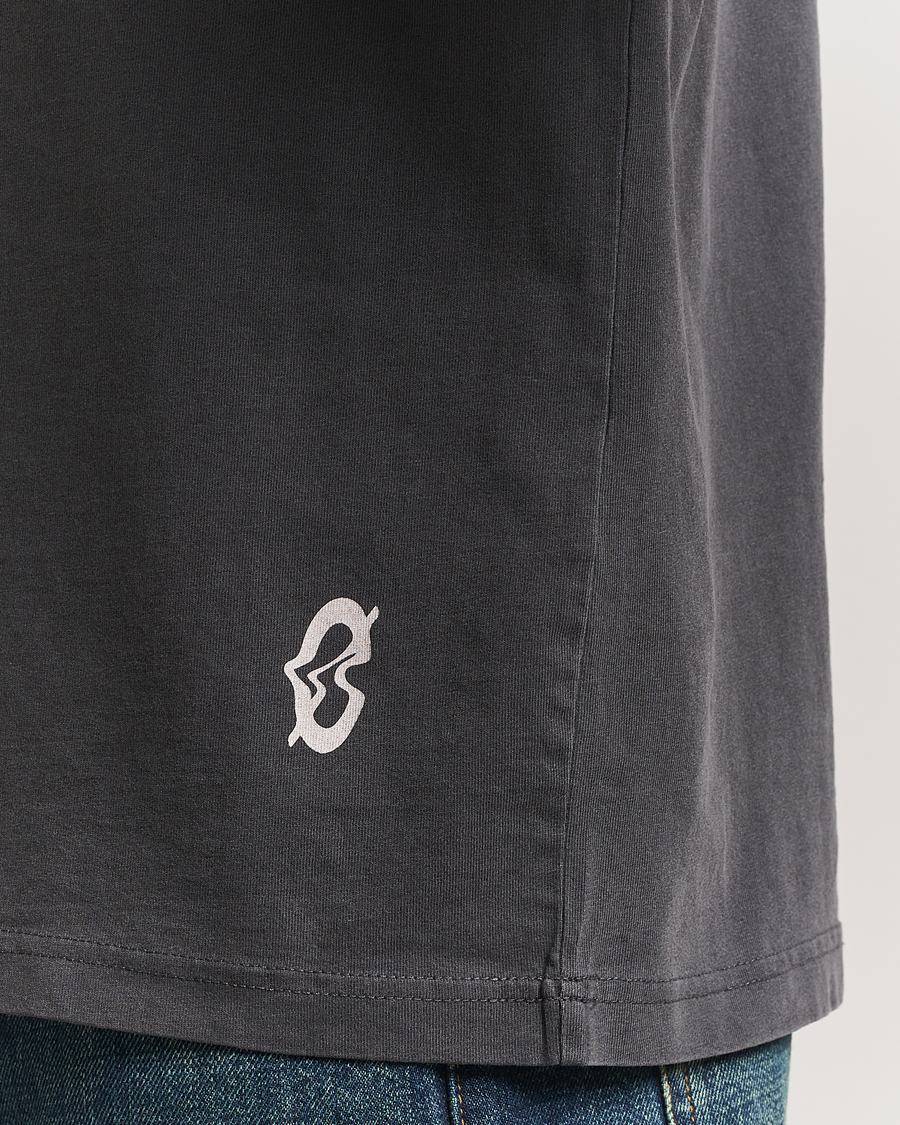 Herren | T-Shirts | Samsøe Samsøe | Printed Swirl Crew Neck T-Shirt Washed Black
