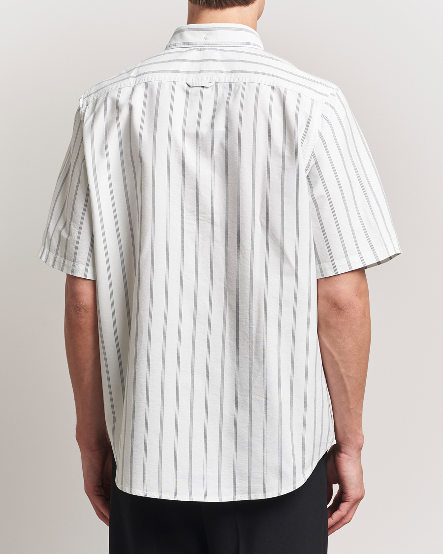 Herren | Hemden | Filippa K | Striped Oxford Short Sleeve Shirt Pale Blue/Navy