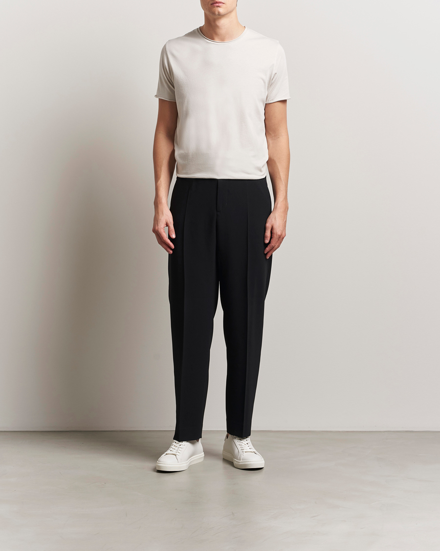 Herren | T-Shirts | Filippa K | Roll Neck Crew Neck T-Shirt Chalk Grey