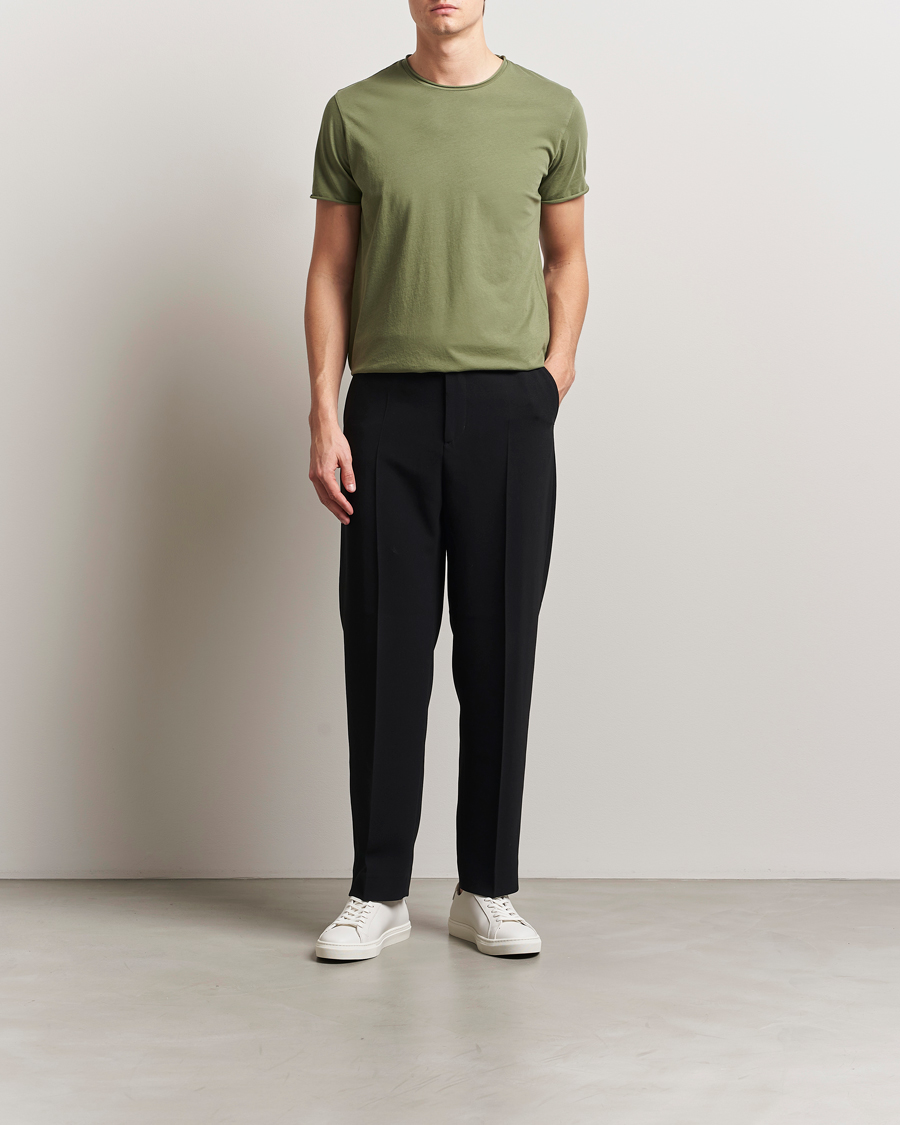 Herren | T-Shirts | Filippa K | Roll Neck Crew Neck T-Shirt Faded Green