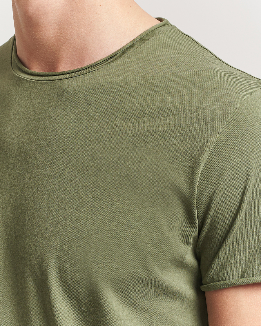 Herren | T-Shirts | Filippa K | Roll Neck Crew Neck T-Shirt Faded Green