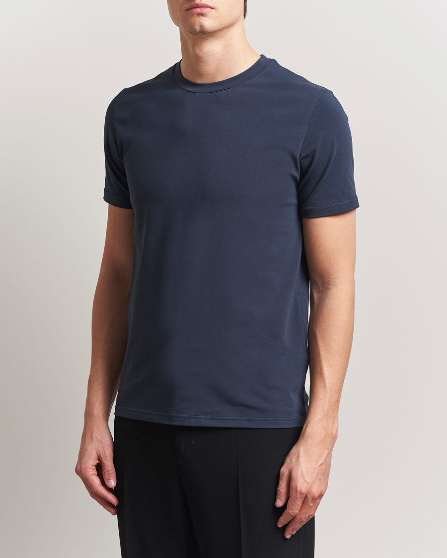 Herren | T-Shirts | Filippa K | Soft Lycra T-Shirt Dusk Blue