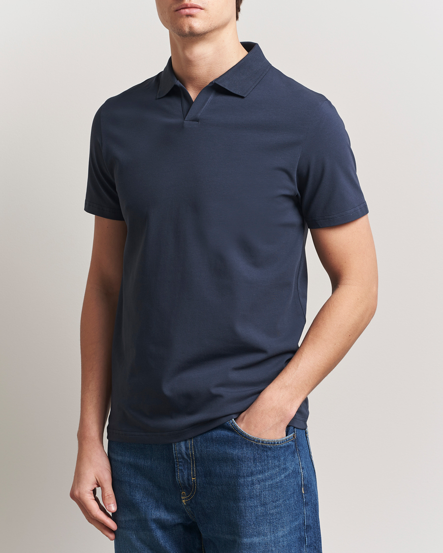 Herren | Poloshirts | Filippa K | Soft Lycra Polo T-Shirt Dusk Blue