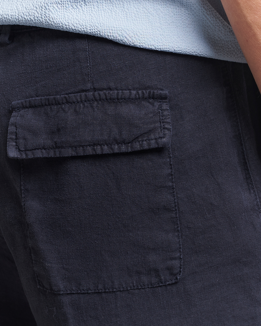 Herren | Shorts | Oscar Jacobson | James Casual Linen Shorts Navy