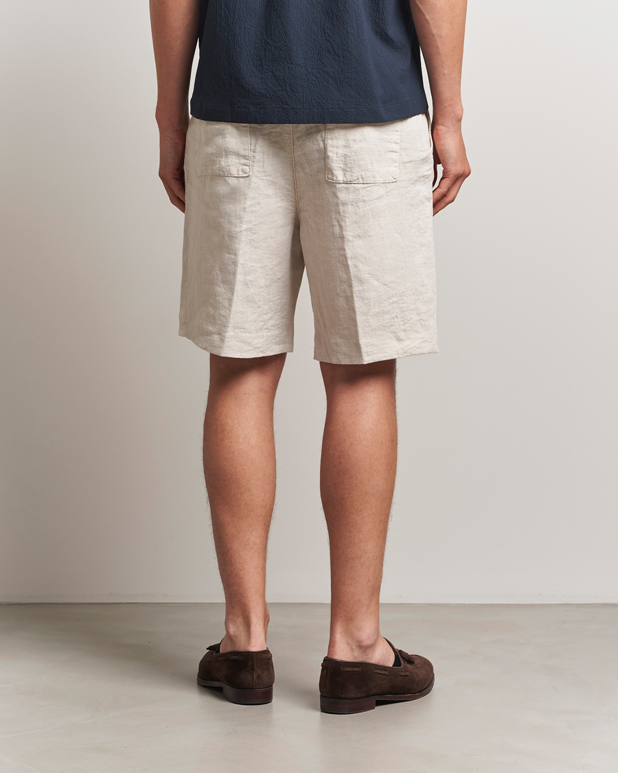 Herren | Shorts | Oscar Jacobson | James Casual Linen Shorts Cream