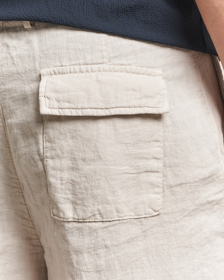 Herren | Shorts | Oscar Jacobson | James Casual Linen Shorts Cream