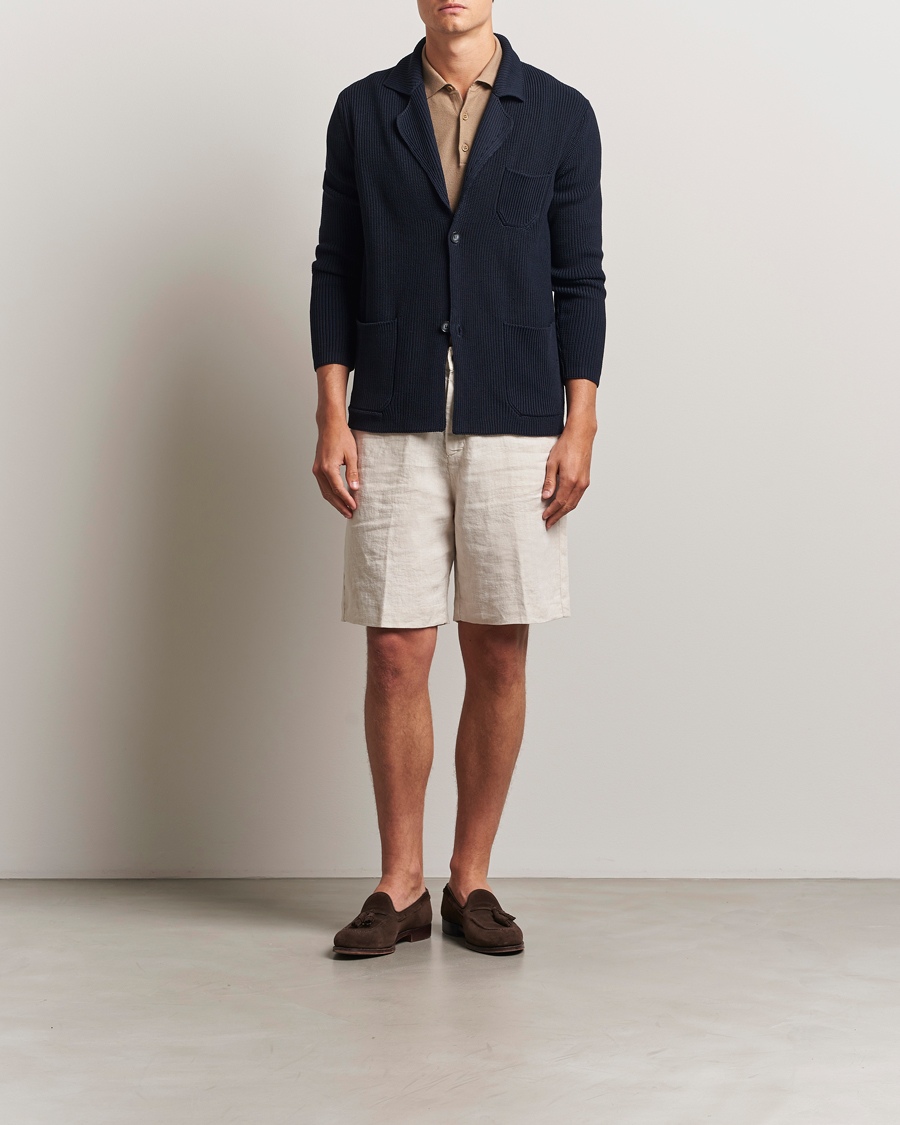 Herren | Pullover | Oscar Jacobson | Camron Cotton Cardigan Navy