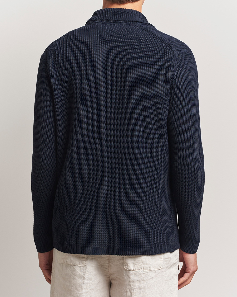 Herren | Pullover | Oscar Jacobson | Camron Cotton Cardigan Navy