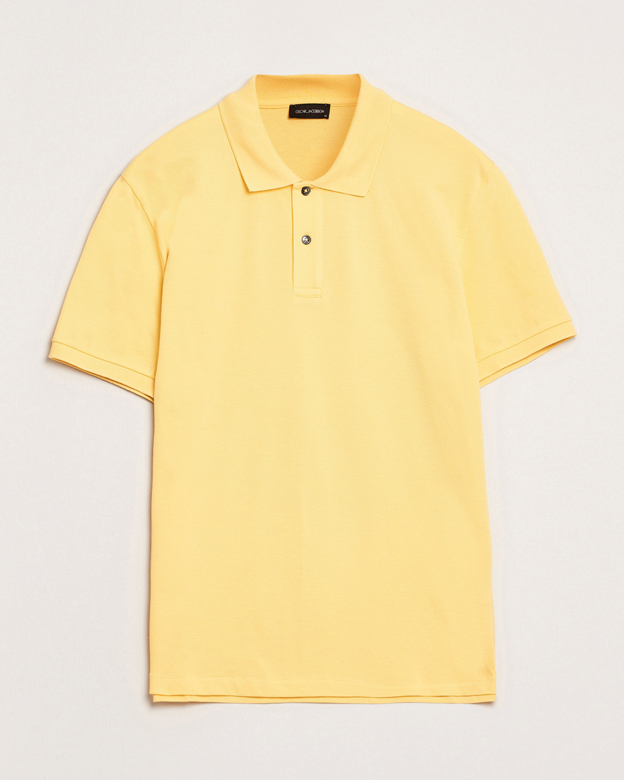 Herren | Poloshirts | Oscar Jacobson | Alex Cotton Polo Yellow