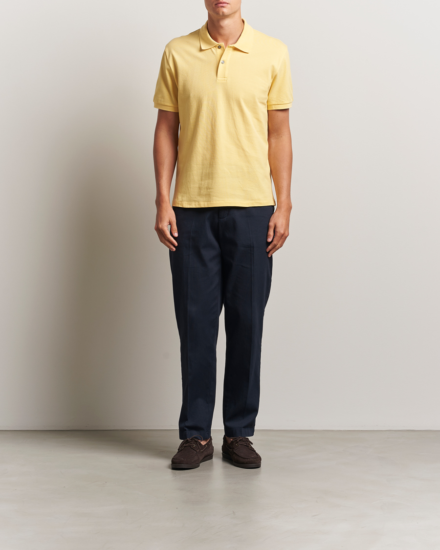 Herren | Poloshirts | Oscar Jacobson | Alex Cotton Polo Yellow