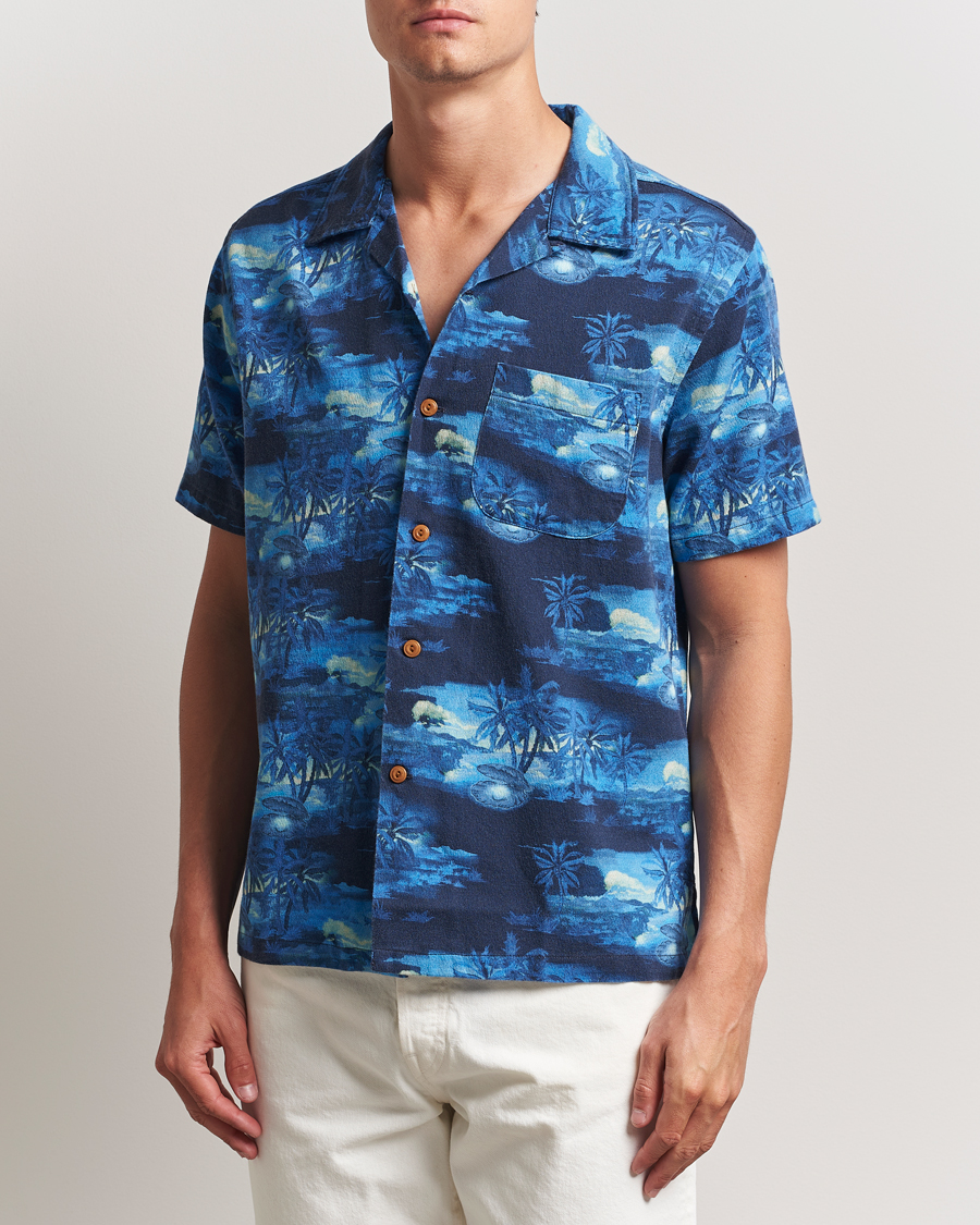 Herren | Hemden | Nudie Jeans | Arvid Pearls Hawaii Shirt Blueberry