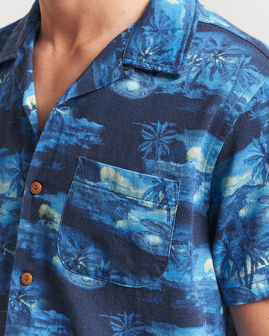 Herren | Hemden | Nudie Jeans | Arvid Pearls Hawaii Shirt Blueberry