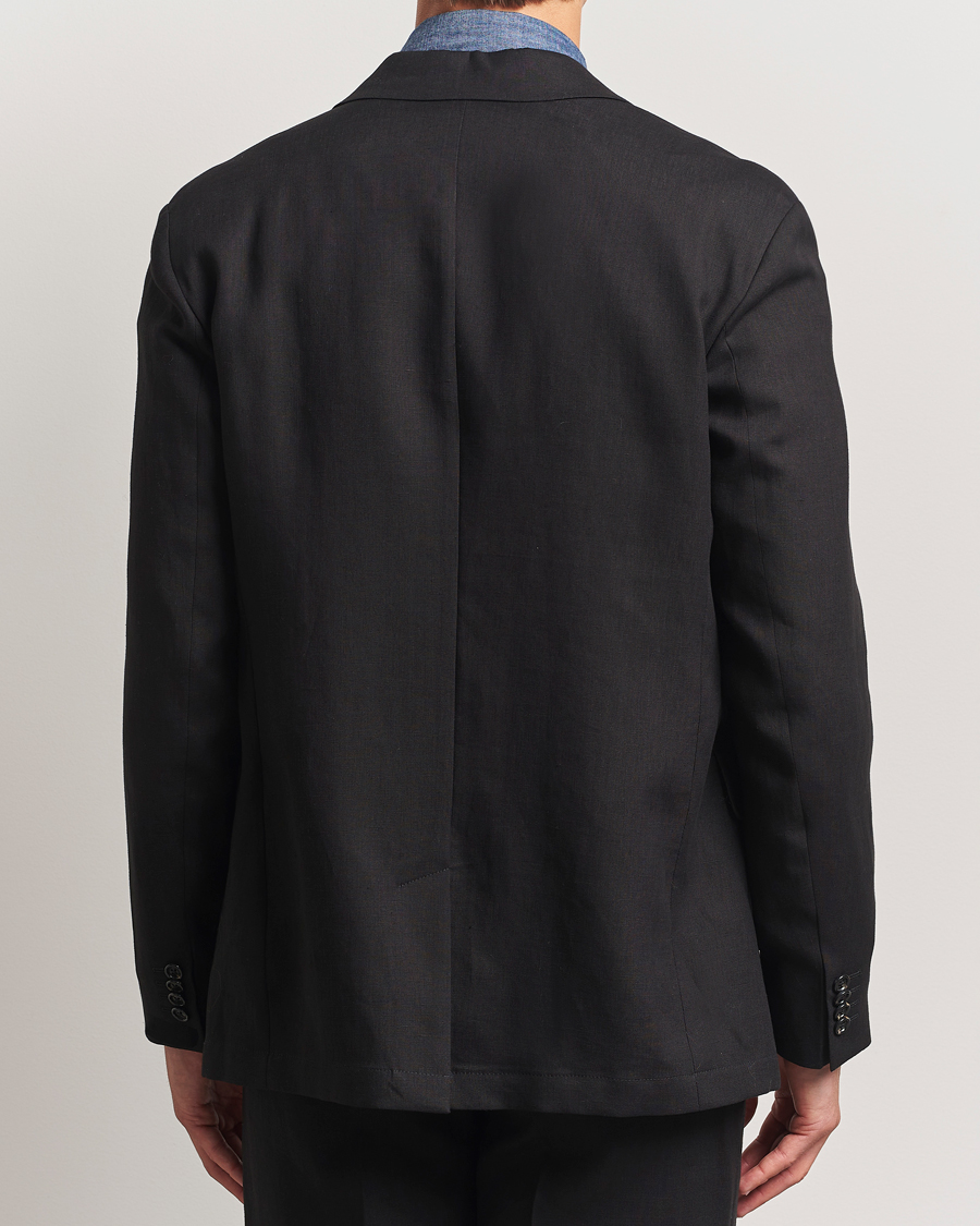 Herren | Sakkos | J.Lindeberg | Alban Unlined Super Linen Blazer Black