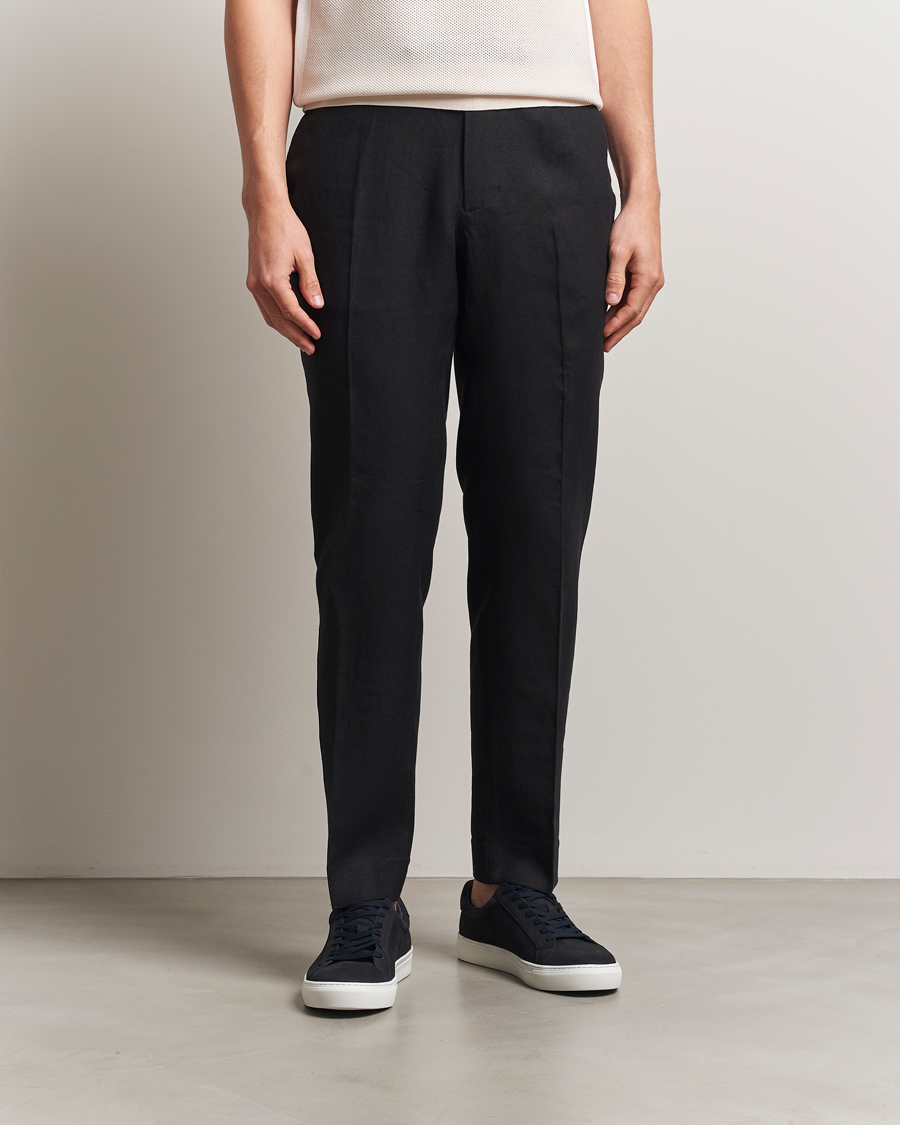 Herren | Hosen | J.Lindeberg | Soren Drape Linen Pants Black