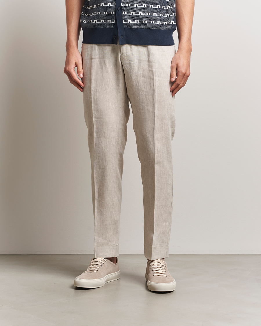 Herren | Hosen | J.Lindeberg | Soren Drape Linen Pants Moonbeam