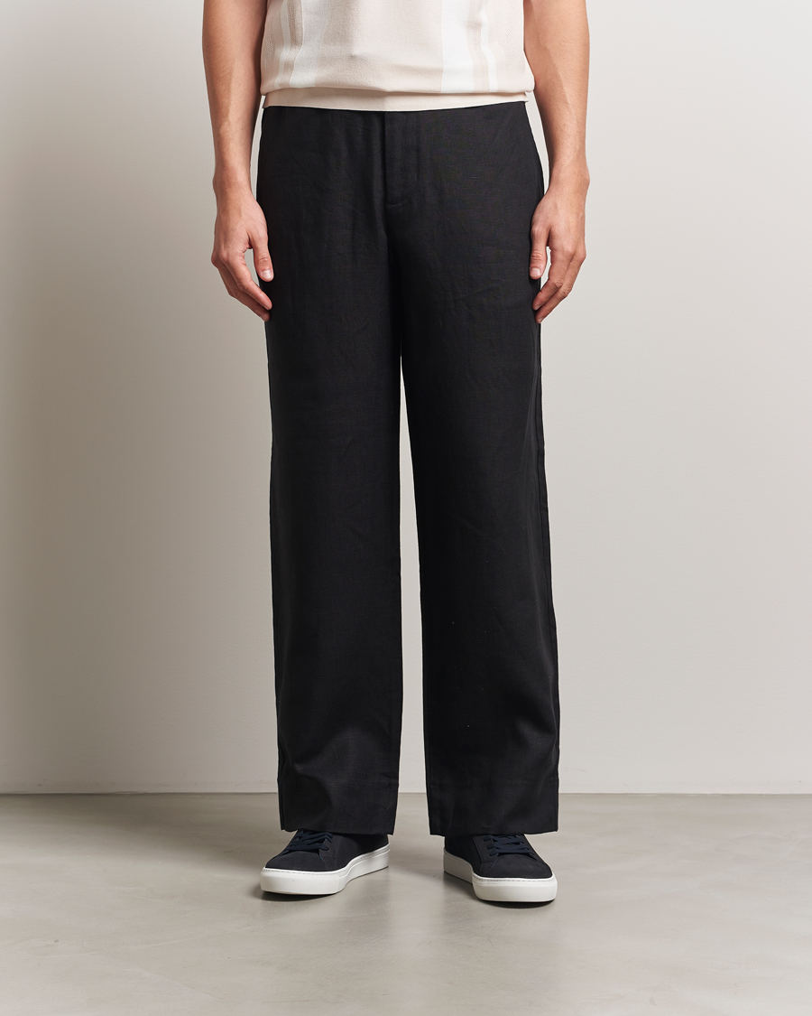 Herren | Hosen | J.Lindeberg | Noah Drape Linen Pants Black