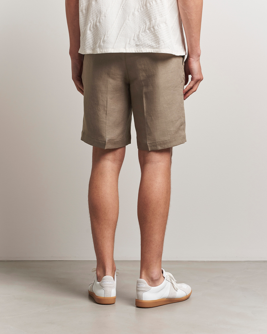 Herren | Shorts | J.Lindeberg | Brady Drape Linen Shorts Nutmeg