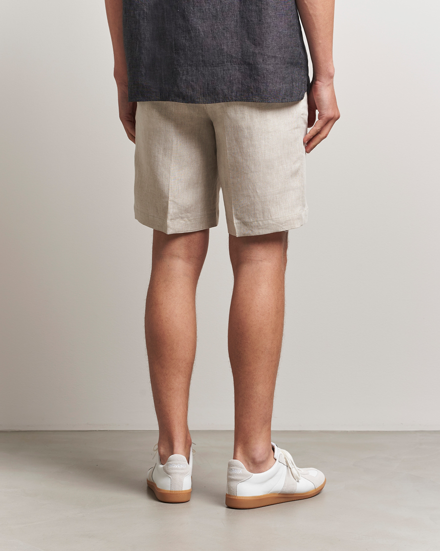 Herren | Shorts | J.Lindeberg | Brady Drape Linen Shorts Moonbeam