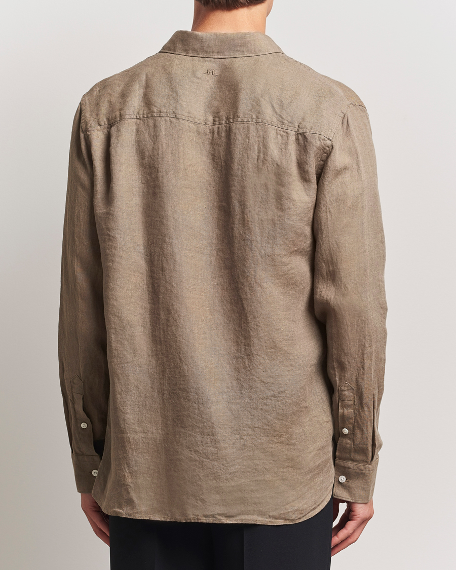 Herren | Hemden | J.Lindeberg | Linen Melange Shirt Nutmeg