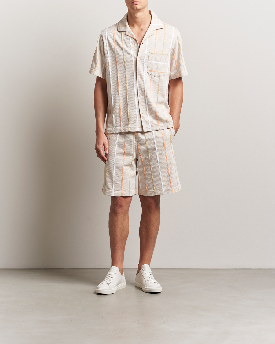 Herren | Hemden | J.Lindeberg | Theron Stripe Resort Shirt Moonbeam