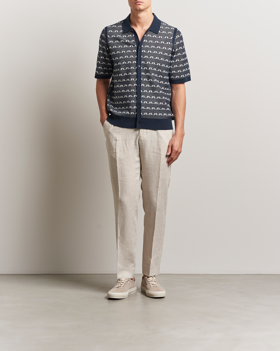 Herren | Hemden | J.Lindeberg | Rolando Logo Jacquard Polo Navy