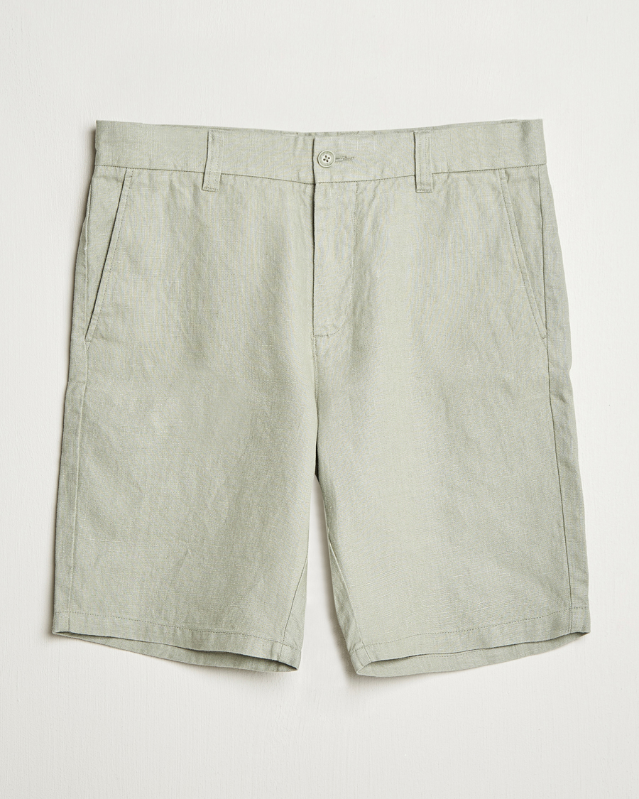 Herren | Shorts | NN07 | Crown Linen Shorts Sage Green