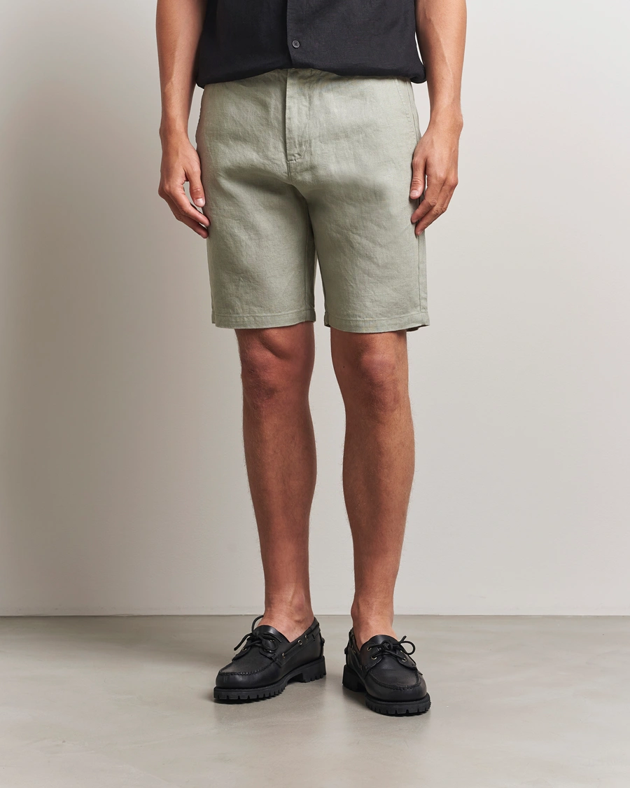 Herren | Shorts | NN07 | Crown Linen Shorts Sage Green