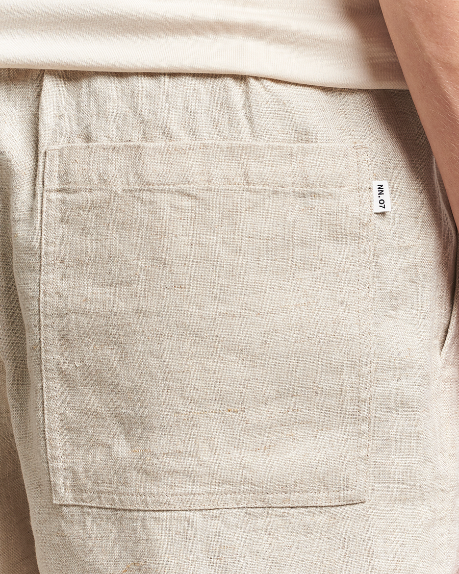 Herren | Shorts | NN07 | Gregor Linen Drawstring Shorts Oat