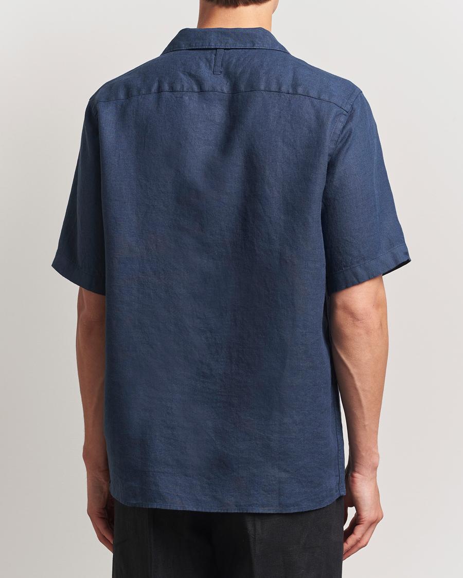 Herren | Hemden | NN07 | Julio Linen Resort Shirt Navy Blue