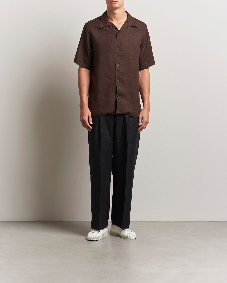 Herren | Hemden | NN07 | Julio Linen Resort Shirt Coffee