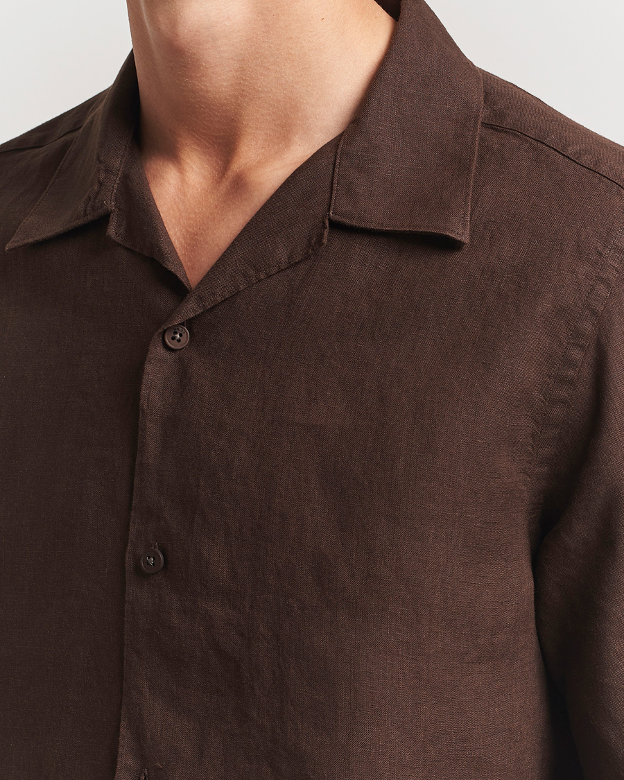 Herren | Hemden | NN07 | Julio Linen Resort Shirt Coffee