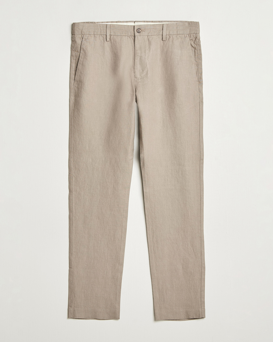 Herren | Hosen | NN07 | Theo Linen Trousers Greige