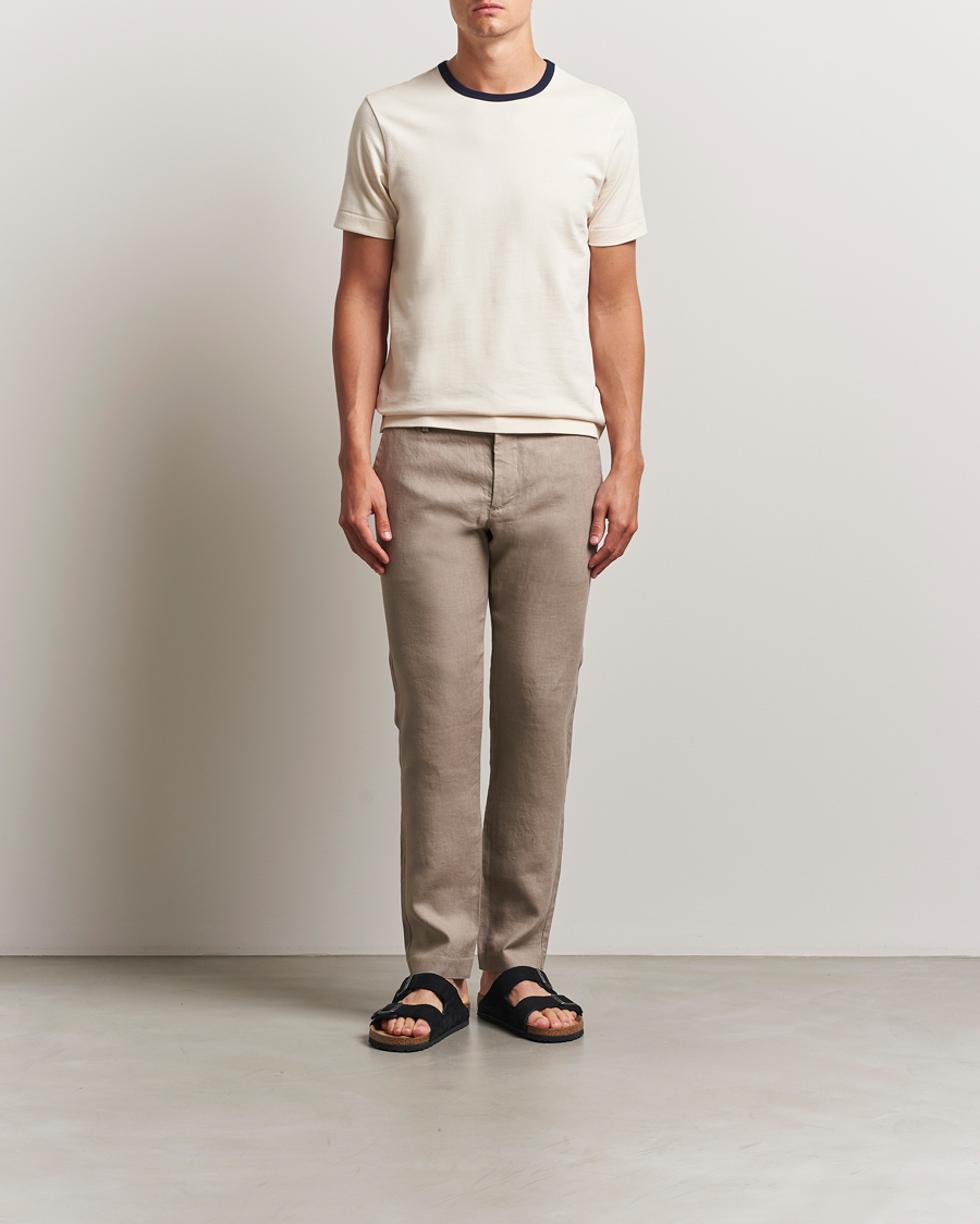 Herren | Hosen | NN07 | Theo Linen Trousers Greige
