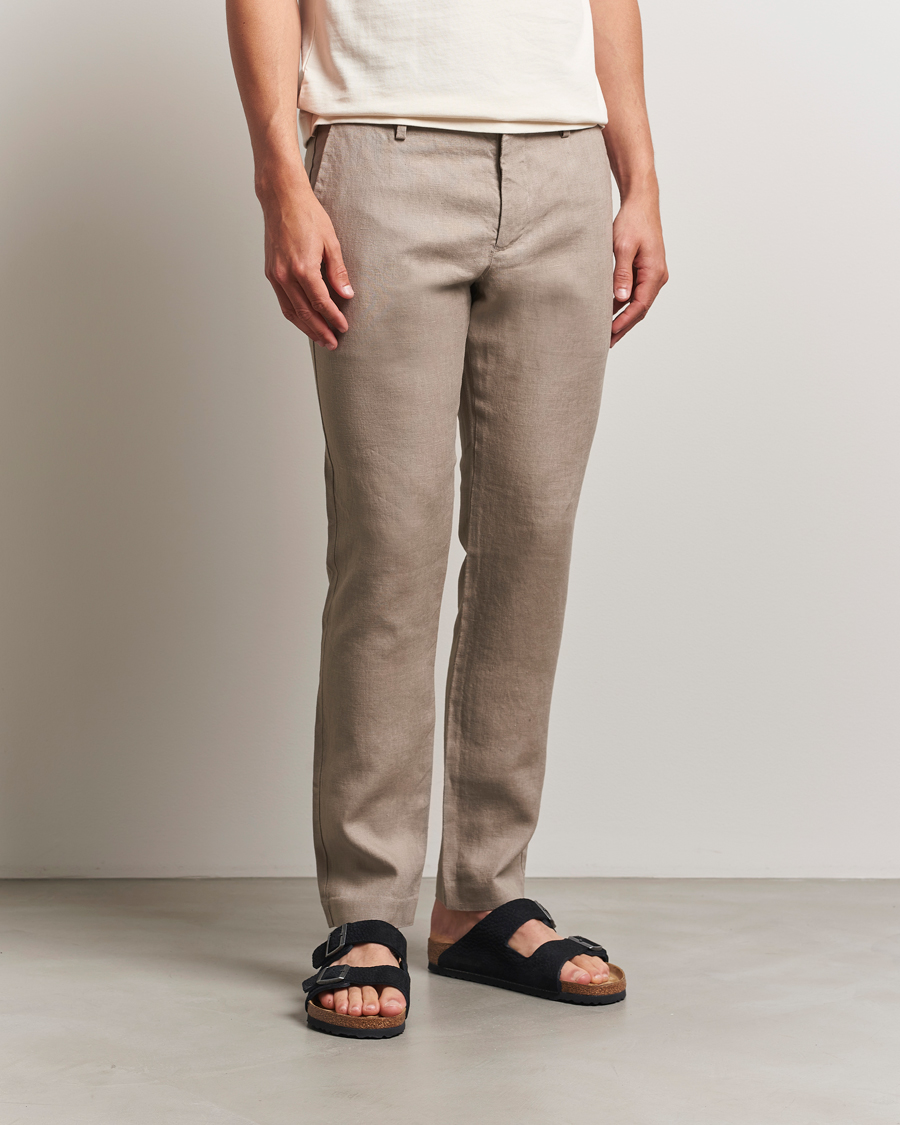 Herren | Hosen | NN07 | Theo Linen Trousers Greige