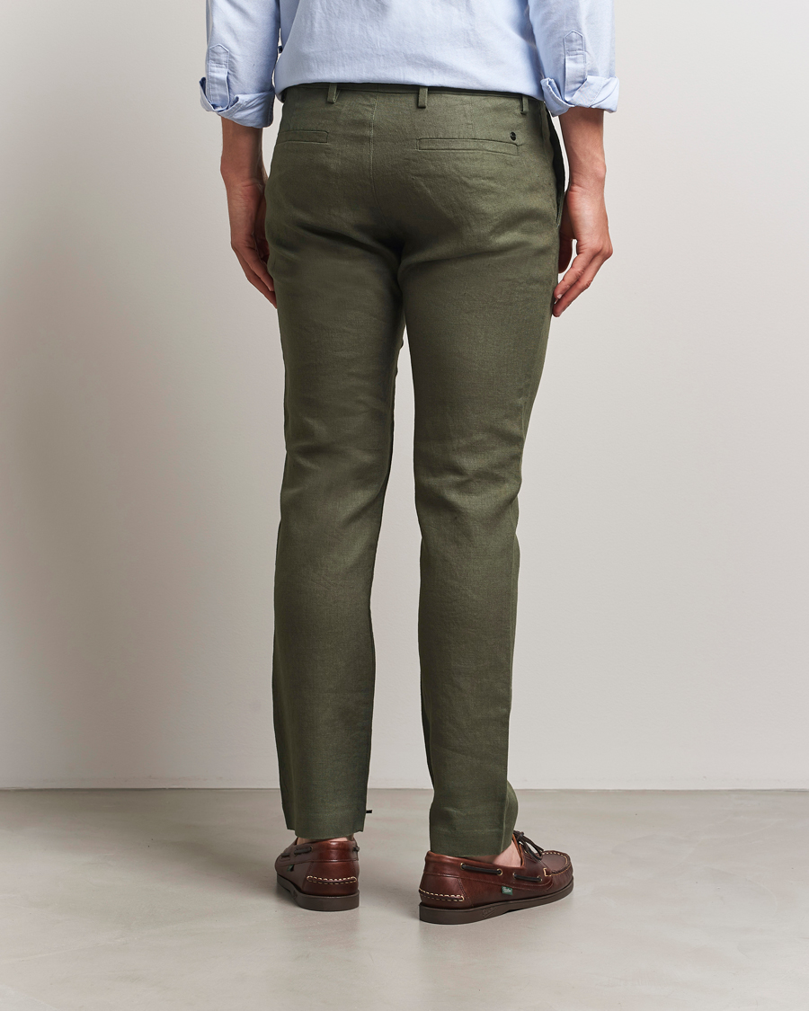 Herren | Hosen | NN07 | Theo Linen Trousers Croc Green