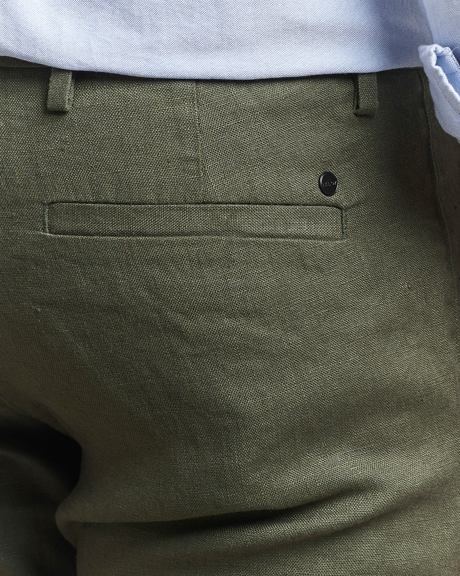 Herren | Hosen | NN07 | Theo Linen Trousers Croc Green