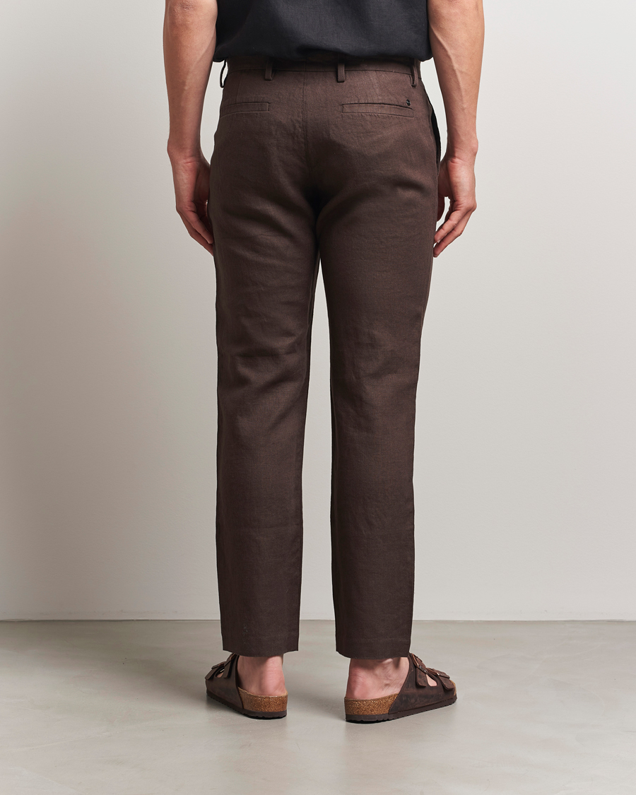 Herren | Hosen | NN07 | Theo Linen Trousers Coffee